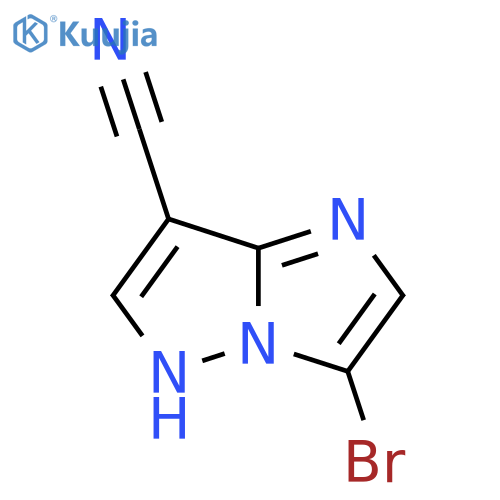 3-Bromo-5H-imidazo[1,2-b]pyrazole-7-carbonitrile structure