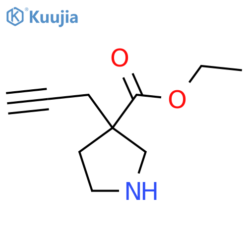 ethyl 3-(prop-2-yn-1-yl)pyrrolidine-3-carboxylate structure