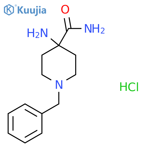 4-Amino-1-benzylpiperidine-4-carboxamide;hydrochloride structure