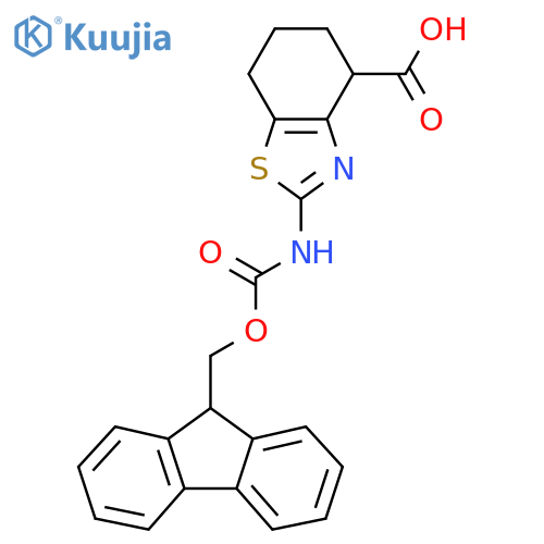 2-({[(9H-fluoren-9-yl)methoxy]carbonyl}amino)-4,5,6,7-tetrahydro-1,3-benzothiazole-4-carboxylic acid structure