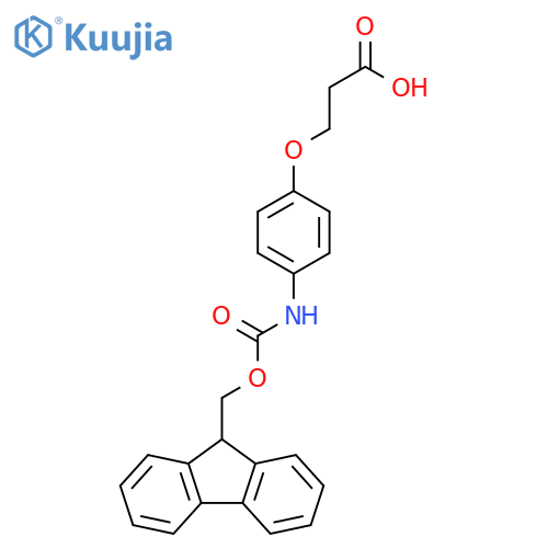 3-4-({(9H-fluoren-9-yl)methoxycarbonyl}amino)phenoxypropanoic acid structure