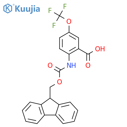 2-({[(9H-fluoren-9-yl)methoxy]carbonyl}amino)-5-(trifluoromethoxy)benzoic acid structure