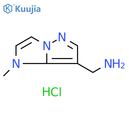 1H-Imidazo[1,2-b]pyrazole-7-methanamine, 1-methyl-, hydrochloride (1:2) structure
