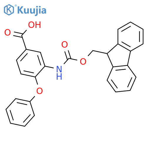 3-({(9H-fluoren-9-yl)methoxycarbonyl}amino)-4-phenoxybenzoic acid structure