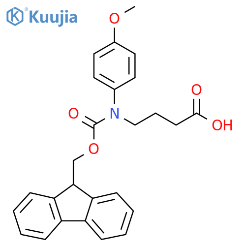 4-({[(9H-fluoren-9-yl)methoxy]carbonyl}(4-methoxyphenyl)amino)butanoic acid structure