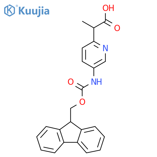 2-[5-({[(9H-fluoren-9-yl)methoxy]carbonyl}amino)pyridin-2-yl]propanoic acid structure