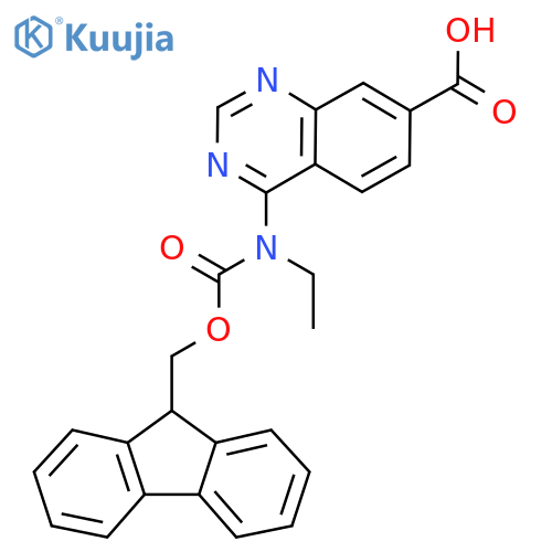 4-[ethyl({[(9H-fluoren-9-yl)methoxy]carbonyl})amino]quinazoline-7-carboxylic acid structure