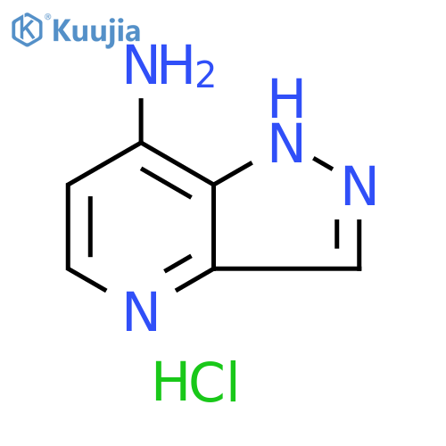 1H-Pyrazolo[4,3-b]pyridin-7-amine, hydrochloride (1:1) structure