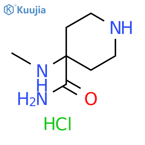 4-(methylamino)piperidine-4-carboxamide dihydrochloride structure