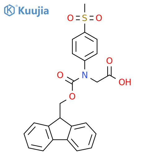 2-({[(9H-fluoren-9-yl)methoxy]carbonyl}(4-methanesulfonylphenyl)amino)acetic acid structure