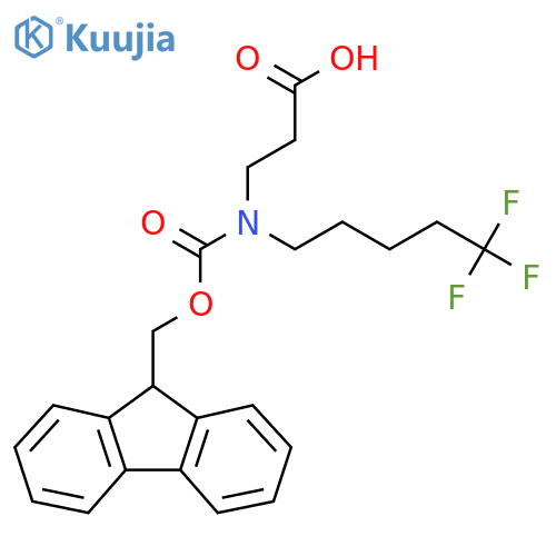 3-({[(9H-fluoren-9-yl)methoxy]carbonyl}(5,5,5-trifluoropentyl)amino)propanoic acid structure