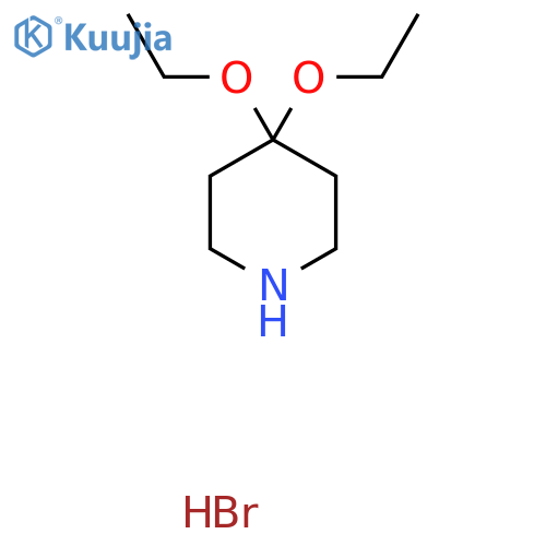 4,4-Diethoxypiperidine;hydrobromide structure