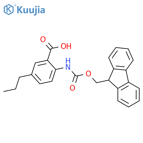 2-({(9H-fluoren-9-yl)methoxycarbonyl}amino)-5-propylbenzoic acid structure