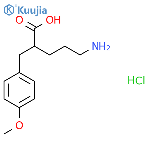 5-Amino-2-[(4-methoxyphenyl)methyl]pentanoic acid;hydrochloride structure