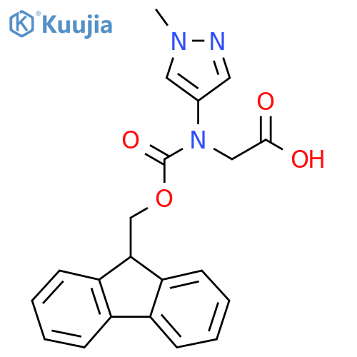2-({[(9H-fluoren-9-yl)methoxy]carbonyl}(1-methyl-1H-pyrazol-4-yl)amino)acetic acid structure