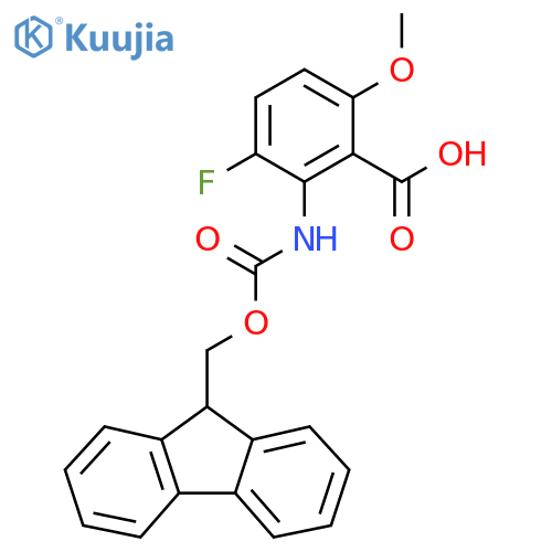 2-({[(9H-fluoren-9-yl)methoxy]carbonyl}amino)-3-fluoro-6-methoxybenzoic acid structure