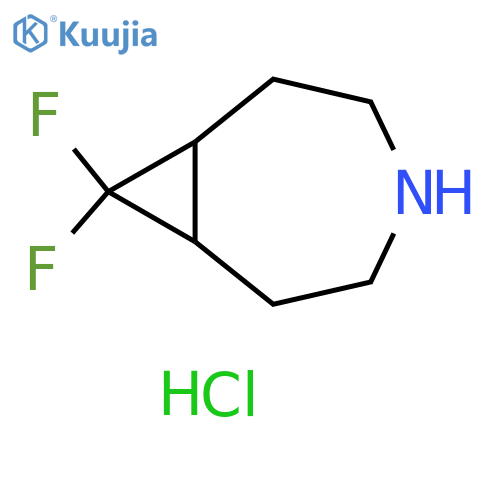 8,8-DIFLUORO-4-AZABICYCLO[5.1.0]OCTANE HYDROCHLORIDE structure