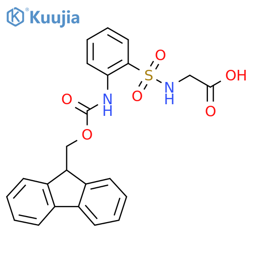 2-[2-({[(9H-fluoren-9-yl)methoxy]carbonyl}amino)benzenesulfonamido]acetic acid structure