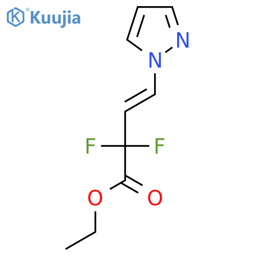 Ethyl (E)-2,2-difluoro-4-pyrazol-1-ylbut-3-enoate structure