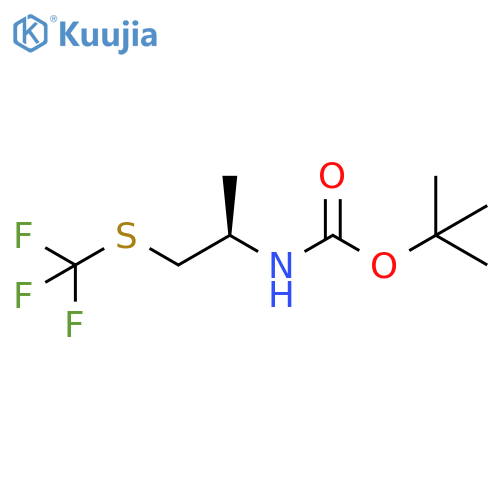 tert-Butyl (R)-(1-((trifluoromethyl)thio)propan-2-yl)carbamate structure