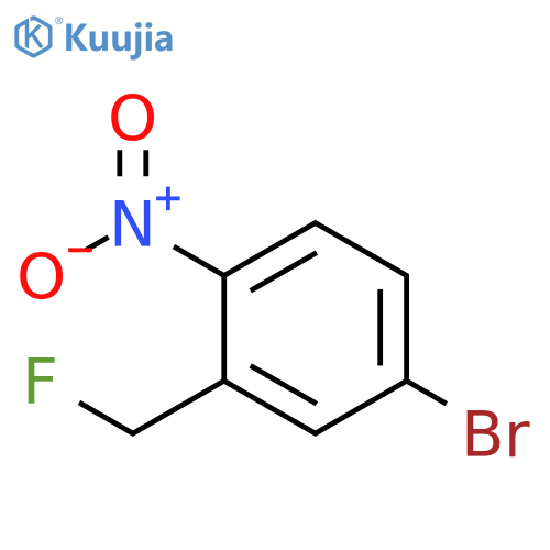Benzene, 4-bromo-2-(fluoromethyl)-1-nitro- structure
