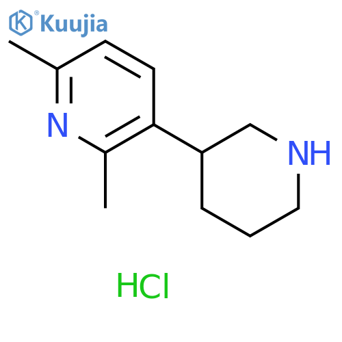 2,6-dimethyl-3-(piperidin-3-yl)pyridine dihydrochloride structure