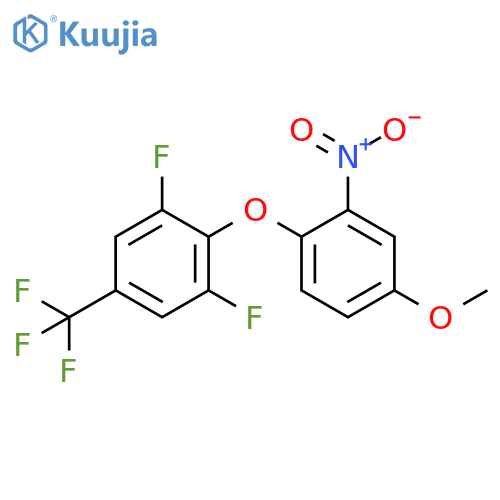 Benzene, 1,3-difluoro-2-(4-methoxy-2-nitrophenoxy)-5-(trifluoromethyl)- structure