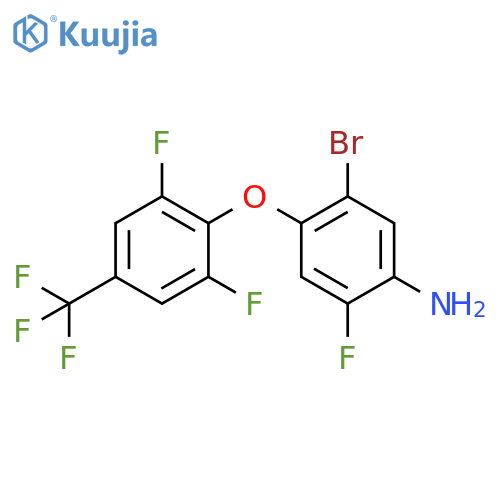 Benzenamine, 5-bromo-4-[2,6-difluoro-4-(trifluoromethyl)phenoxy]-2-fluoro- structure