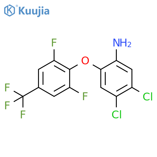 Benzenamine, 4,5-dichloro-2-[2,6-difluoro-4-(trifluoromethyl)phenoxy]- structure