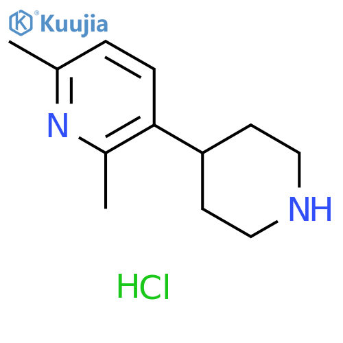 2,6-dimethyl-3-(4-piperidyl)pyridine;dihydrochloride structure