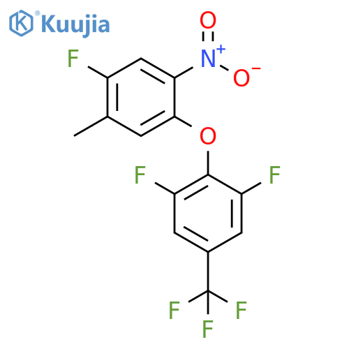 Benzene, 1,3-difluoro-2-(4-fluoro-5-methyl-2-nitrophenoxy)-5-(trifluoromethyl)- structure