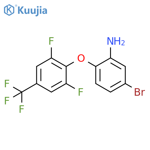 Benzenamine, 5-bromo-2-[2,6-difluoro-4-(trifluoromethyl)phenoxy]- structure