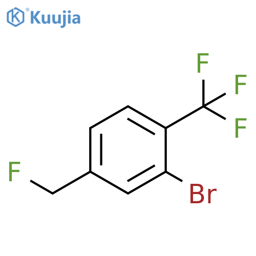Benzene, 2-bromo-4-(fluoromethyl)-1-(trifluoromethyl)- structure