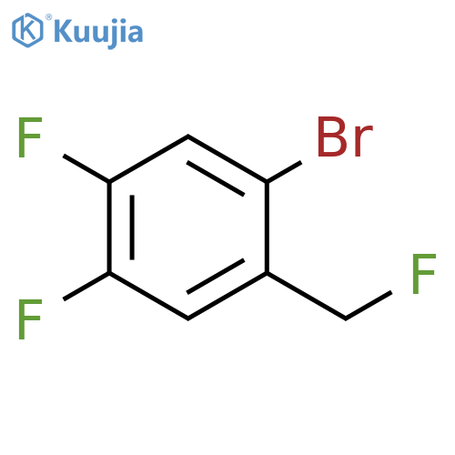 Benzene, 1-bromo-4,5-difluoro-2-(fluoromethyl)- structure