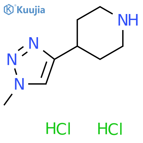 4-(1-methyltriazol-4-yl)piperidine;dihydrochloride structure