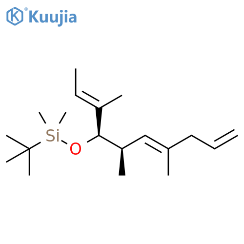 (1,1-Dimethylethyl)[[(1R,2R,3E)-2,4-dimethyl-1-[(1E)-1-methyl-1-propen-1-yl]-3,6-heptadien-1-yl]oxy]dimethylsilane structure