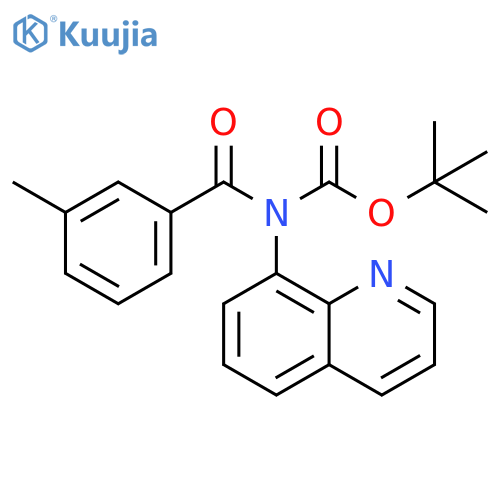 1,1-Dimethylethyl N-(3-methylbenzoyl)-N-8-quinolinylcarbamate structure