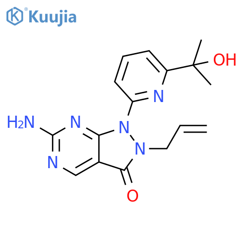 6-Amino-1,2-dihydro-1-[6-(1-hydroxy-1-methylethyl)-2-pyridinyl]-2-(2-propen-1-yl)-3H-pyrazolo[3,4-d]pyrimidin-3-one structure