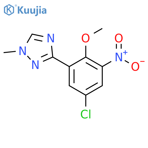 1H-1,2,4-Triazole, 3-(5-chloro-2-methoxy-3-nitrophenyl)-1-methyl- structure