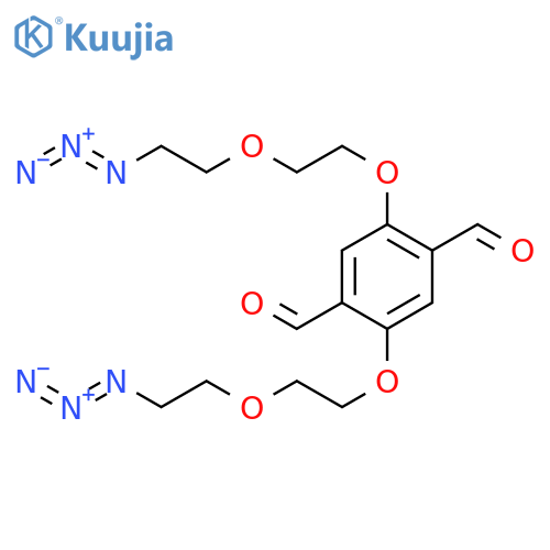 1,4-Benzenedicarboxaldehyde, 2,5-bis[2-(2-azidoethoxy)ethoxy]- structure