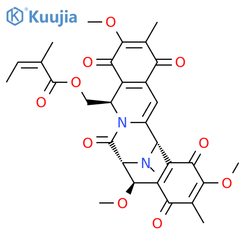 2-Butenoic acid, 2-methyl-, [(5S,6R,9R,15S)-1,5,6,7,9,10,13,15-octahydro-2,5,11-trimethoxy-3,12,16-trimethyl-1,4,7,10,13-pentaoxo-6,15-imino-4H-isoquino[3,2-b][3]benzazocin-9-yl]methyl ester, (2Z)- structure
