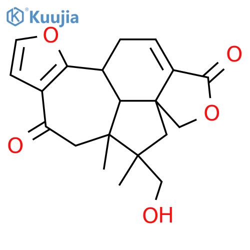 6(7→8)-Abeo-1,16-cyclo-15,16-epoxy-7-hydroxy-12-oxo-3,13(16),14-clerodatrien-18,19-olide; (ent-1βH)-form structure