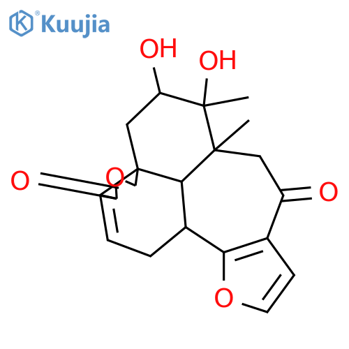 1,16-Cyclo-15,16-epoxy-7,8-dihydroxy-12-oxo-3,13(16),14-clerodatrien-18,19-olide; (ent-1βH,7α,8β)-form structure