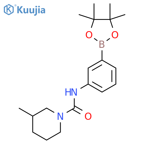3-Methyl-N-(3-(4,4,5,5-tetramethyl-1,3,2-dioxaborolan-2-yl)phenyl)piperidine-1-carboxamide structure