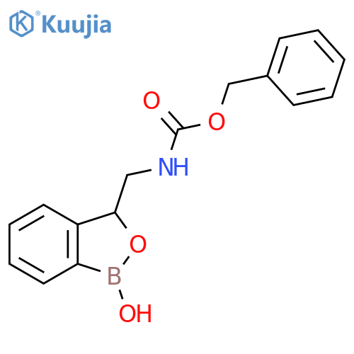 Benzyl ((1-hydroxy-1,3-dihydrobenzo[c][1,2]oxaborol-3-yl)methyl)carbamate structure