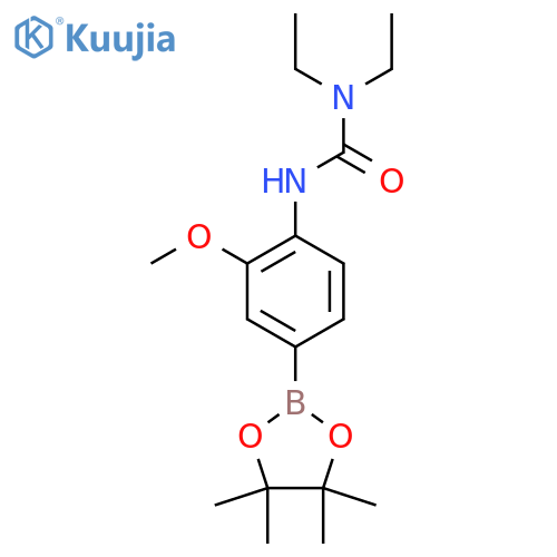1,1-Diethyl-3-(2-methoxy-4-(4,4,5,5-tetramethyl-1,3,2-dioxaborolan-2-yl)phenyl)urea structure