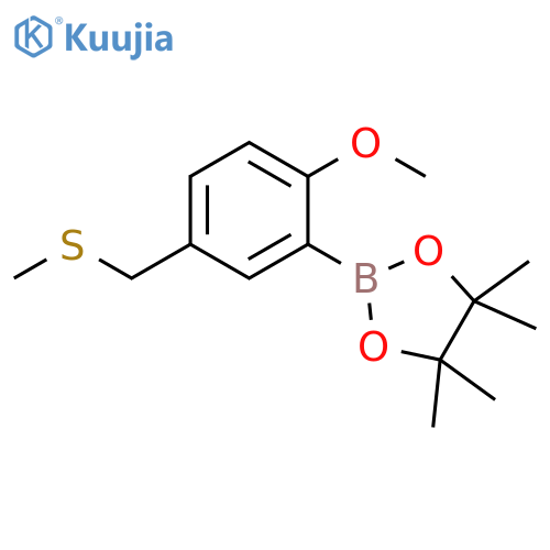 2-{2-methoxy-5-(methylsulfanyl)methylphenyl}-4,4,5,5-tetramethyl-1,3,2-dioxaborolane structure