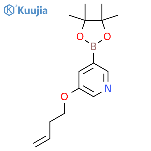 3-(but-3-en-1-yloxy)-5-(tetramethyl-1,3,2-dioxaborolan-2-yl)pyridine structure