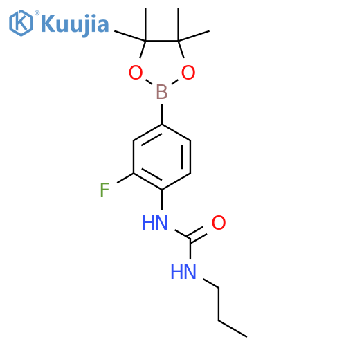 1-[2-Fluoro-4-(tetramethyl-1,3,2-dioxaborolan-2-yl)phenyl]-3-propylurea structure