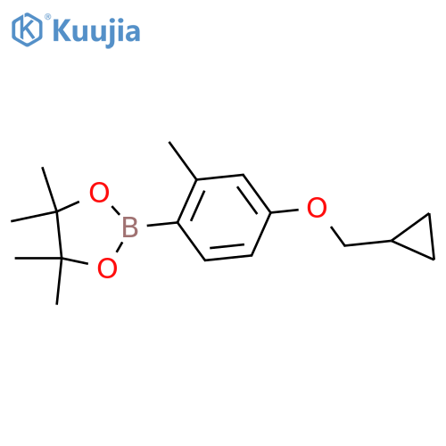 1,3,2-Dioxaborolane, 2-[4-(cyclopropylmethoxy)-2-methylphenyl]-4,4,5,5-tetramethyl- structure